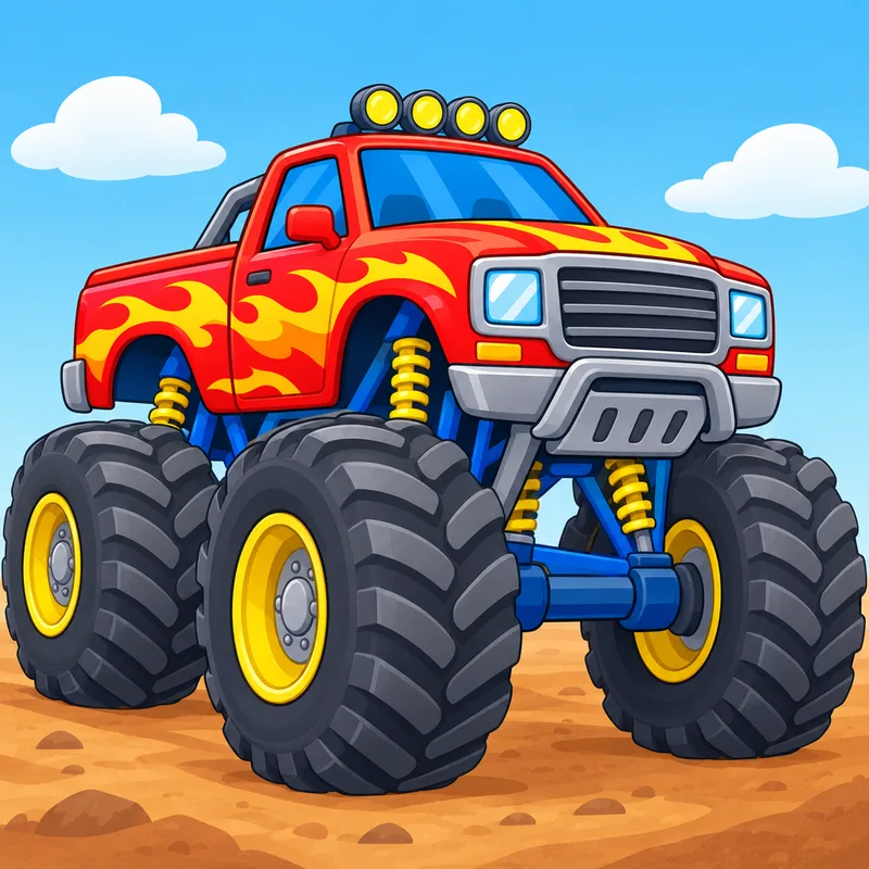 disegni di monster truck da colorare