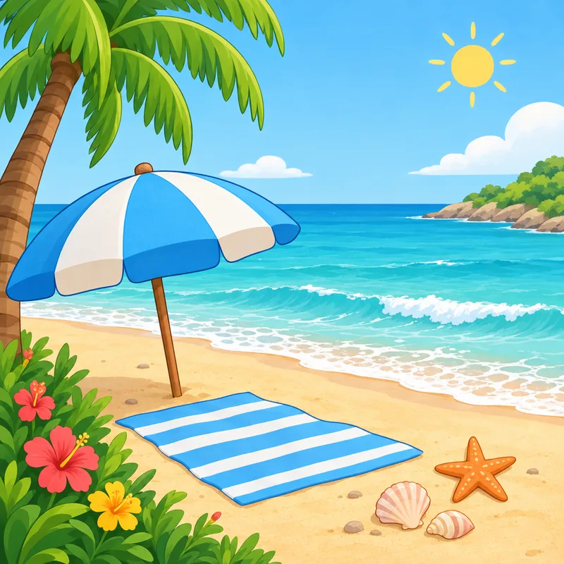 disegni della spiaggia da colorare