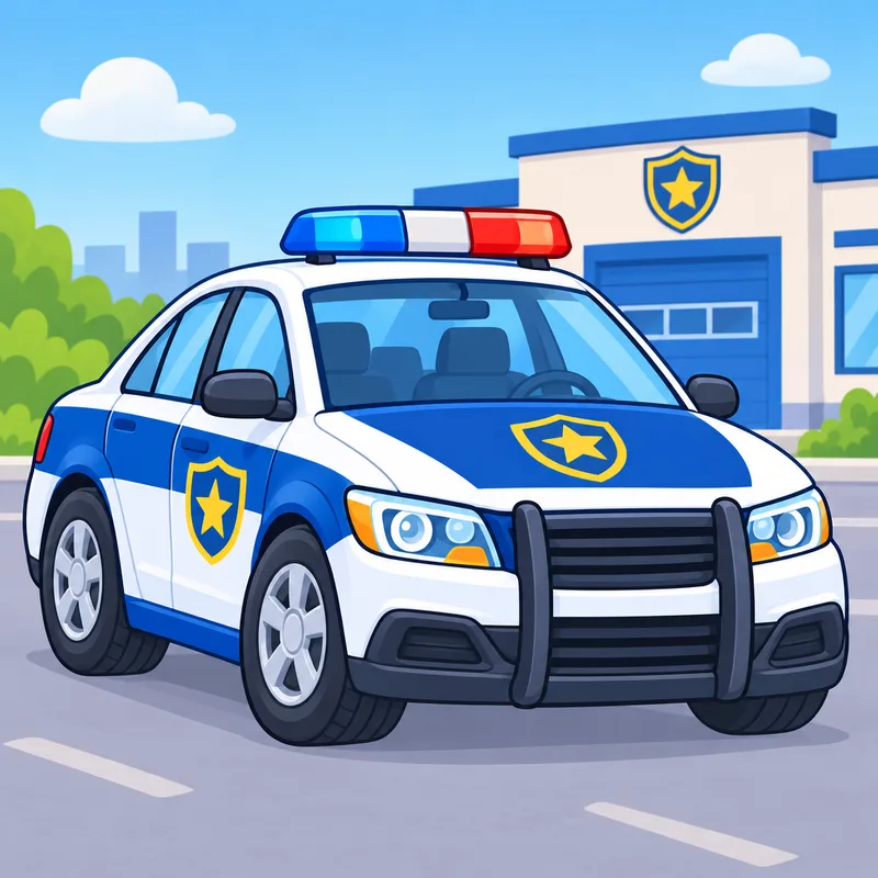disegni di auto della polizia da colorare