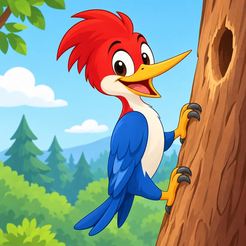 disegni di Woody Woodpecker da colorare