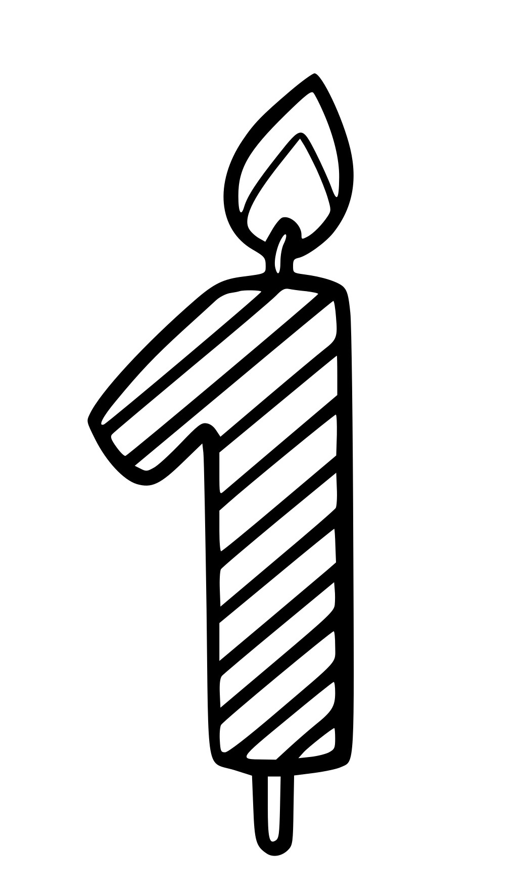 Coloriage 1 Année - Anniversaire à imprimer