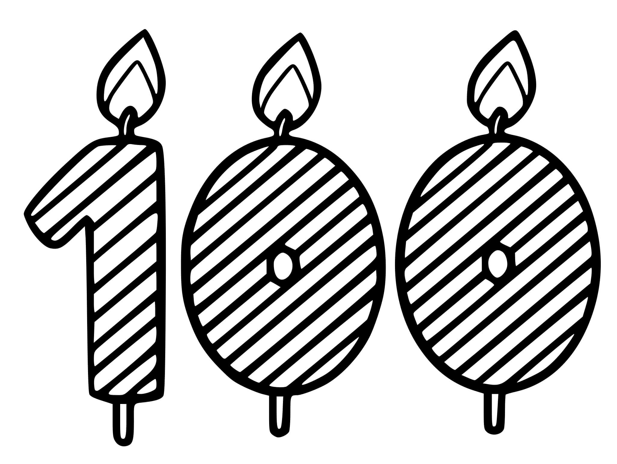 Coloriage 100 Ans - Anniversaire à imprimer