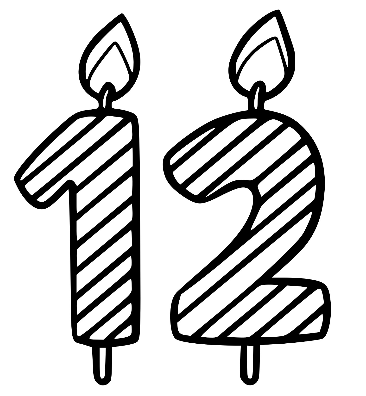 Coloriage 12 Ans - Anniversaire à imprimer
