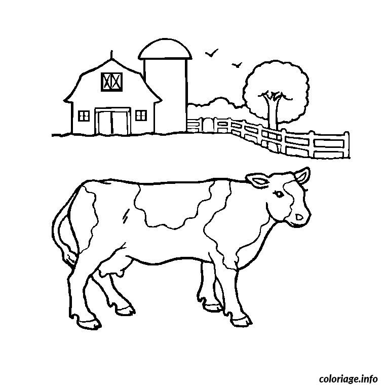 Dessin ferme avec animaux Coloriage Gratuit à Imprimer