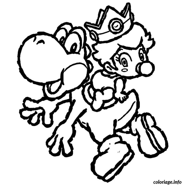 Coloriage Bebe Peach Dessin Animaux à imprimer