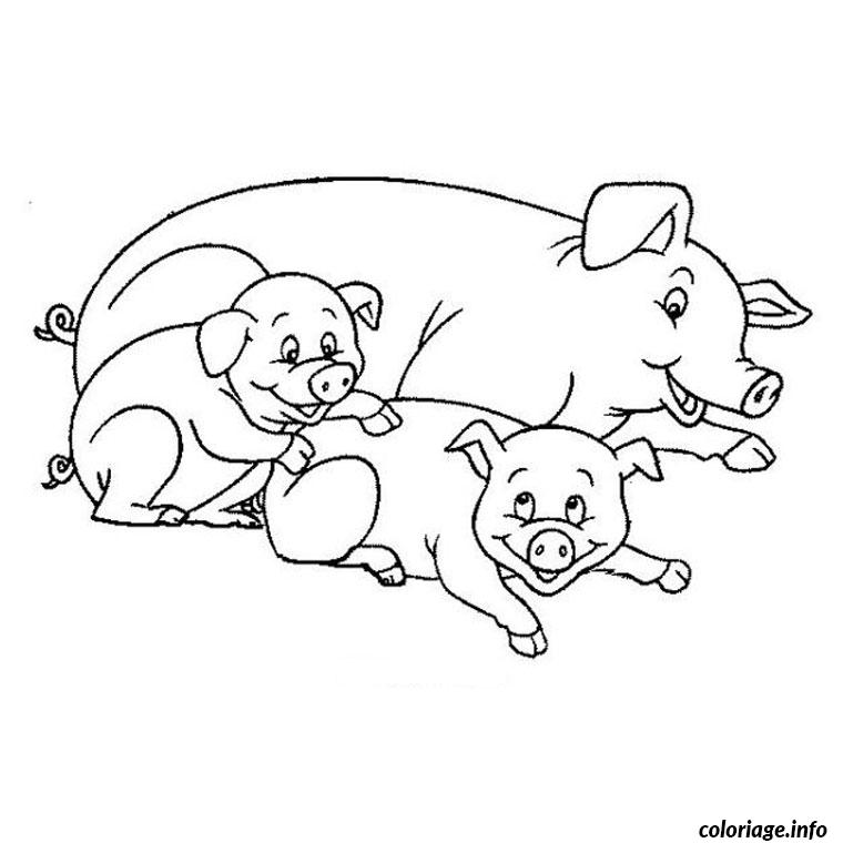 Dessin cochon de lait Coloriage Gratuit à Imprimer