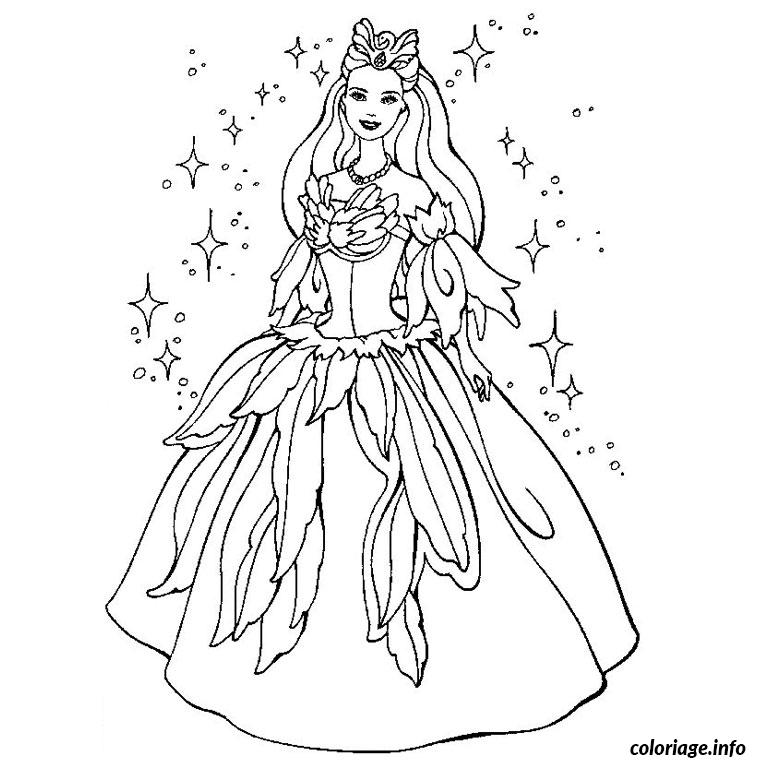 Dessin barbie princesse Coloriage Gratuit à Imprimer