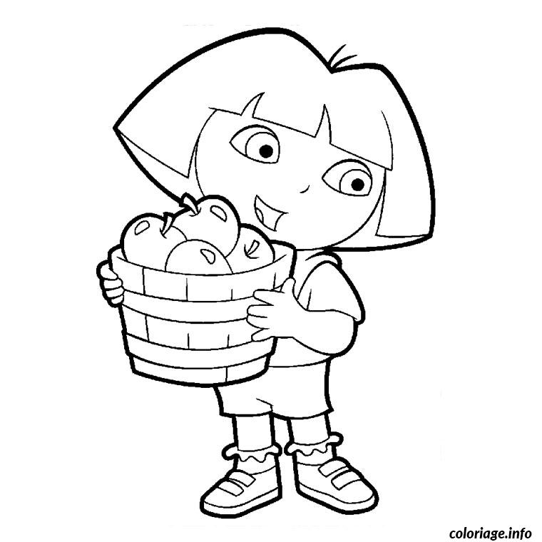 Dessin tv dora Coloriage Gratuit à Imprimer