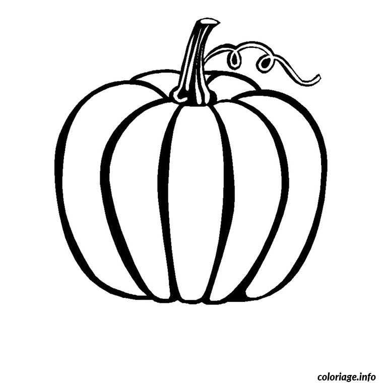 Dessin citrouille d automne Coloriage Gratuit à Imprimer