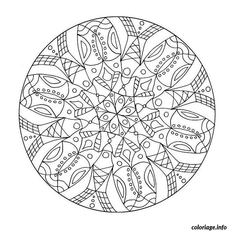 Dessin mandala difficile Coloriage Gratuit à Imprimer