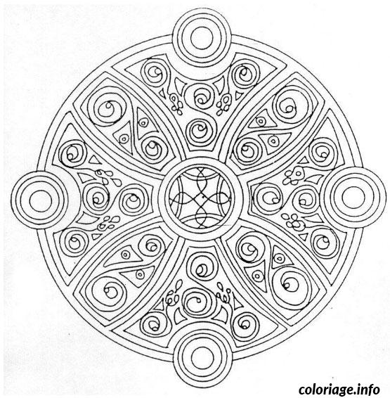 Dessin mandala rosace Coloriage Gratuit à Imprimer