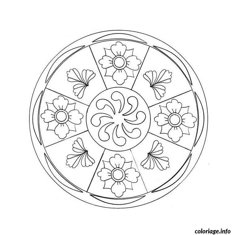 Dessin tv mandala Coloriage Gratuit à Imprimer