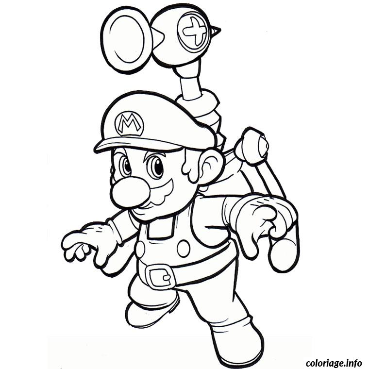 Coloriage Mario Galaxy Dessin Mario A Imprimer