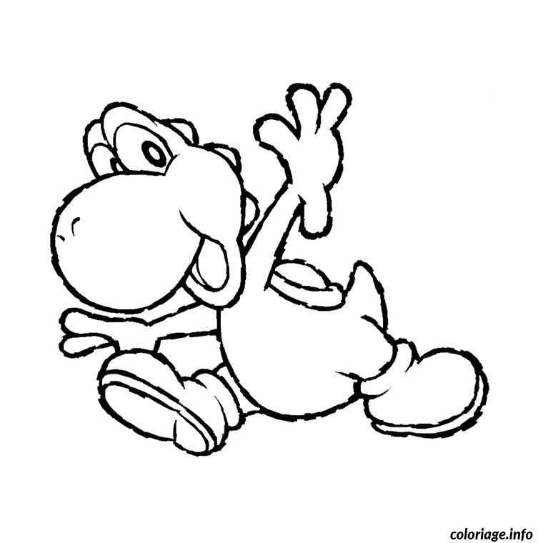 Coloriage mario yoshi  JeColorie.com