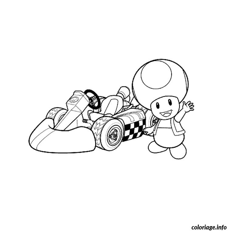 Coloriage Mario Kart Dessin à Imprimer