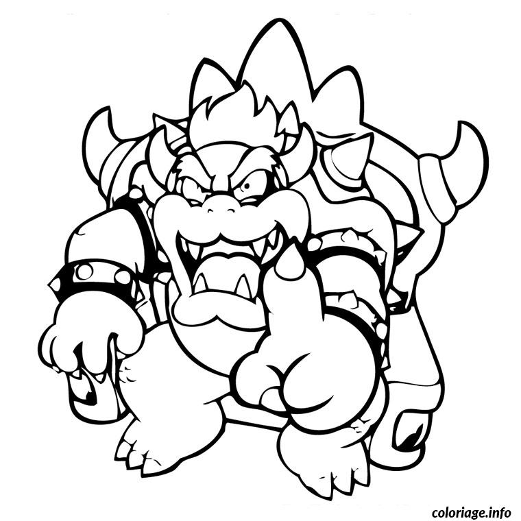 Dessin mario bowser Coloriage Gratuit à Imprimer