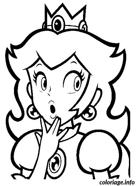 Dessin daisy dans mario Coloriage Gratuit à Imprimer