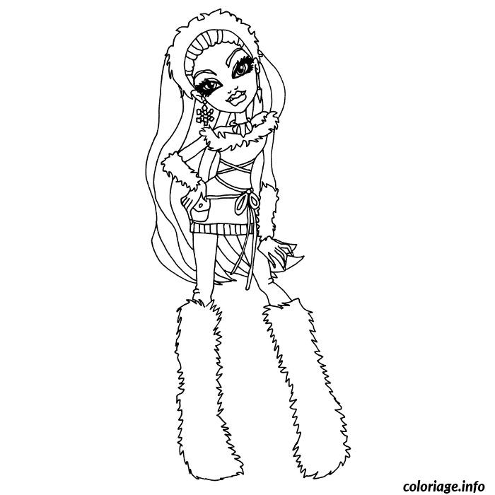 Dessin monster high abbey bominable Coloriage Gratuit à Imprimer