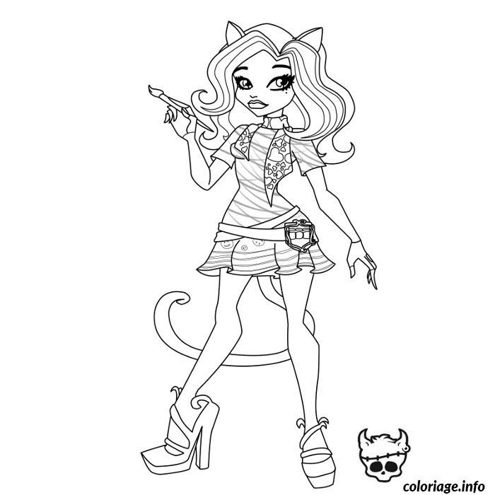 Dessin monster high catrine demew Coloriage Gratuit à Imprimer