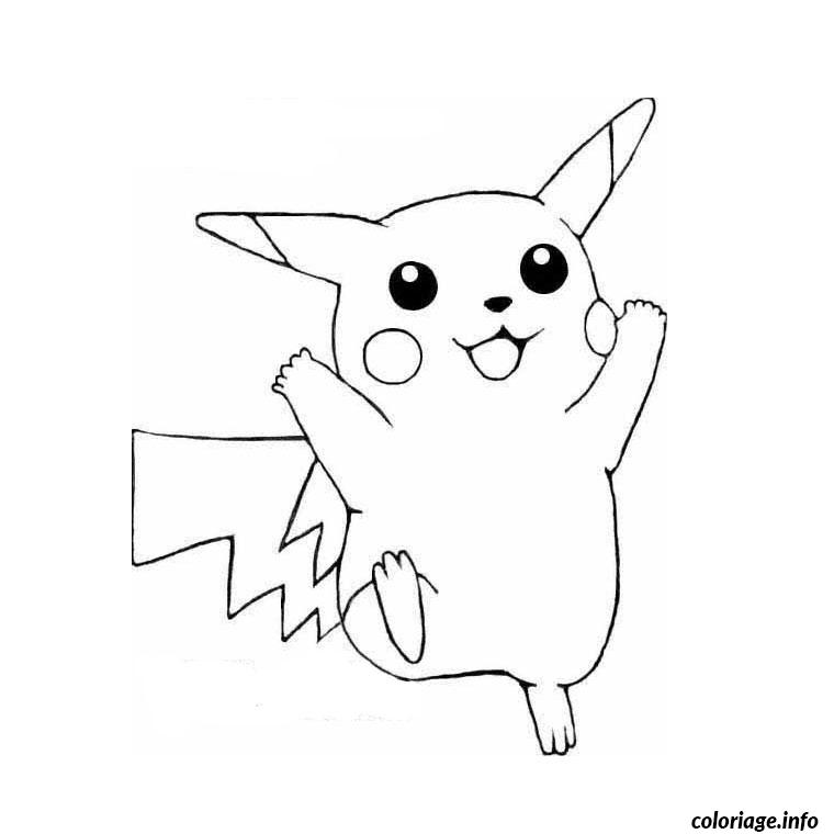 Dessin pokemon pikachu Coloriage Gratuit à Imprimer