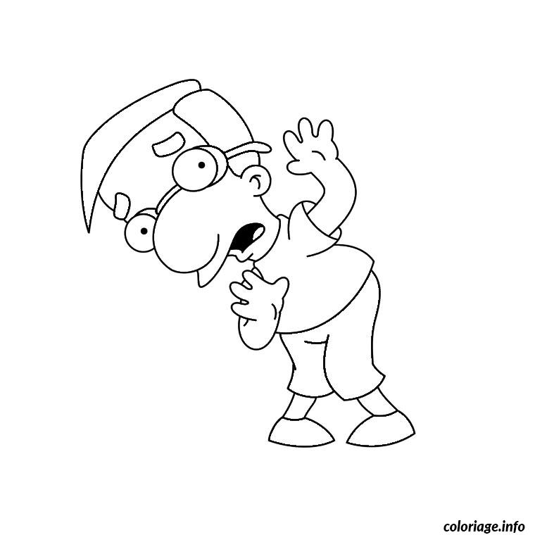 Dessin milhouse van houten simpson Coloriage Gratuit à Imprimer