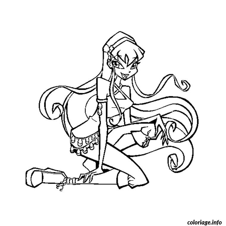 Dessin winx stella Coloriage Gratuit à Imprimer