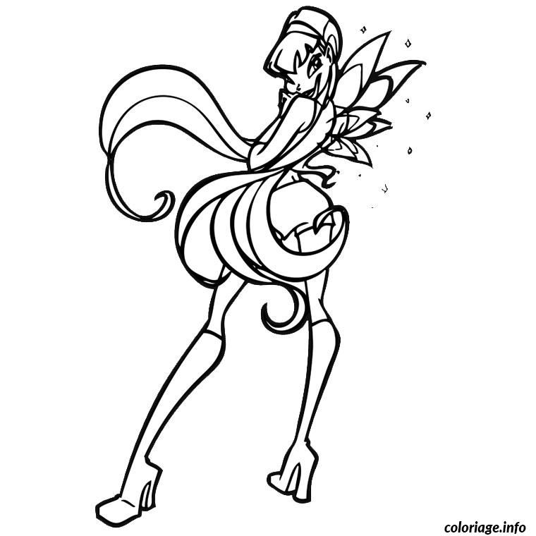 Coloriage De Winx Enchantix Gratuit A Imprimer