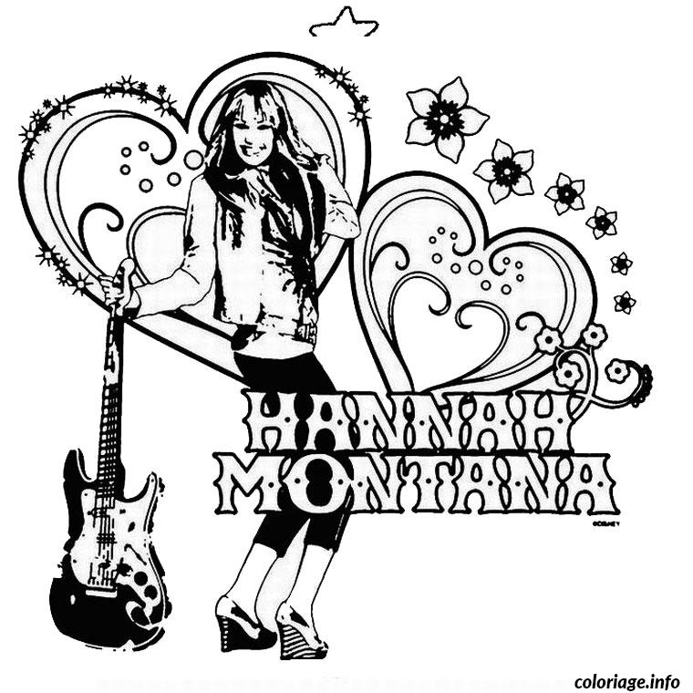 Dessin de noel hannah montana Coloriage Gratuit à Imprimer