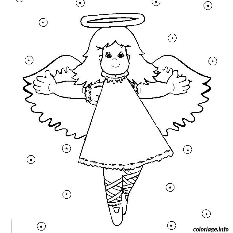 Dessin de noel ange Coloriage Gratuit à Imprimer