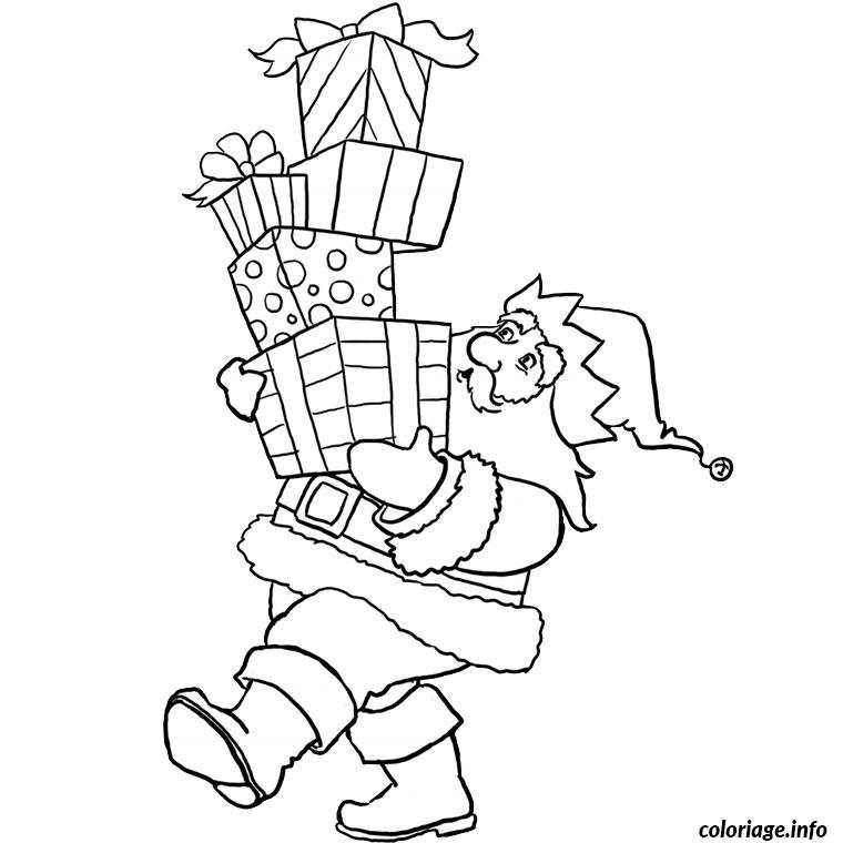 Dessin de noel et de pere noel Coloriage Gratuit à Imprimer