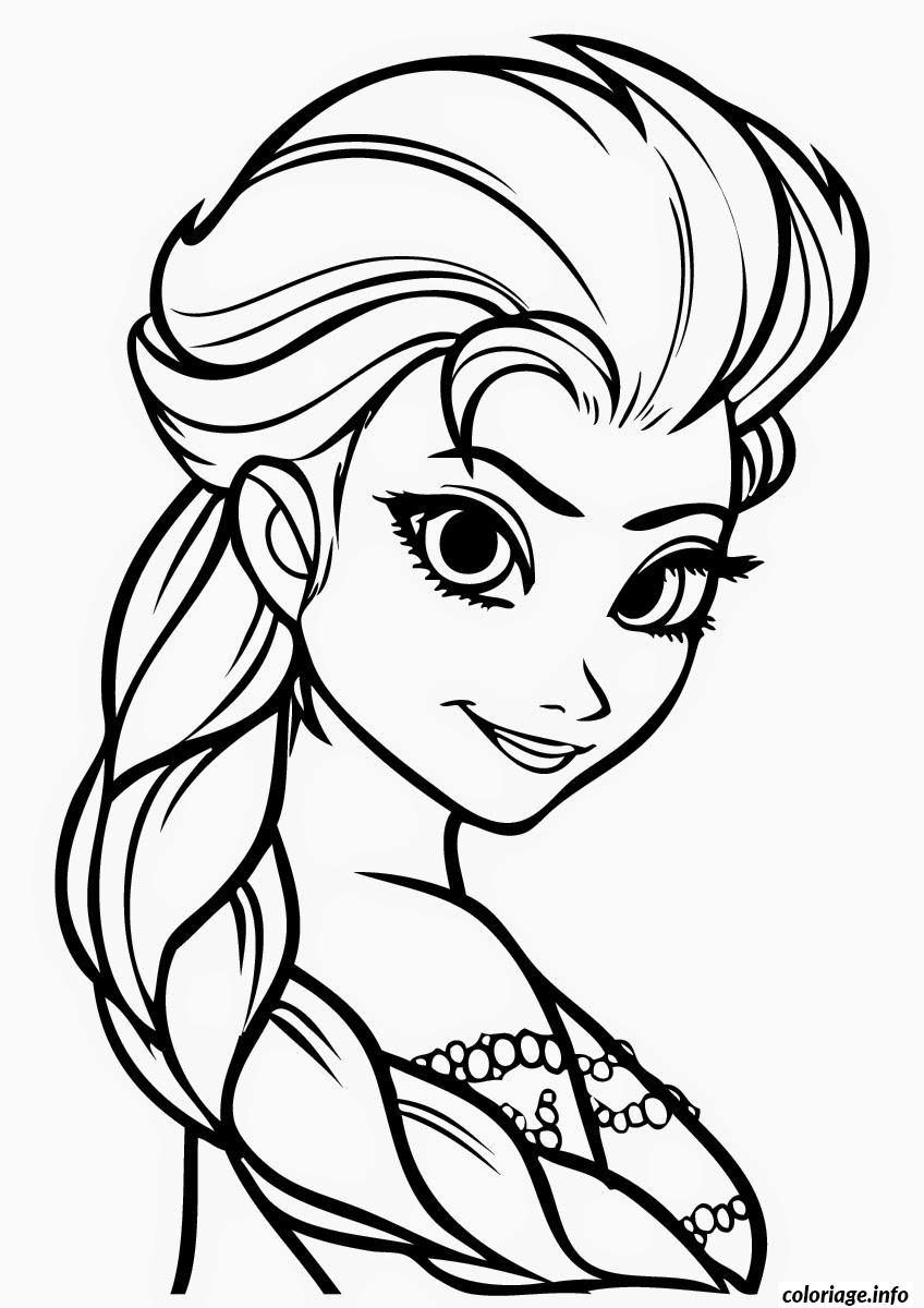 Dessin Elsa la belle princesse Coloriage Gratuit à Imprimer
