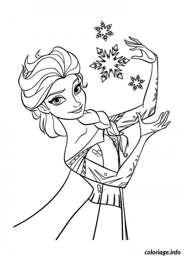 Dessin elsa magicienne Coloriage Gratuit à Imprimer