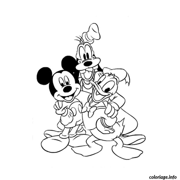 Coloriage Mickey Donald dessin