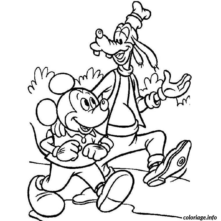 Coloriage Mickey Et Dingo dessin