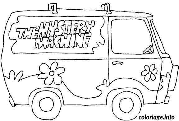 Dessin Van The Mystery Machine Coloriage Gratuit à Imprimer