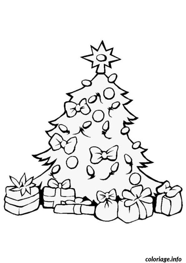 Dessin sapin noel etoile Coloriage Gratuit à Imprimer