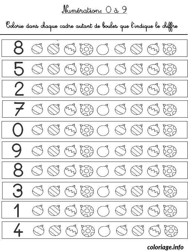 Coloriage Jeux Maths Numeration 4 Dessin à Imprimer