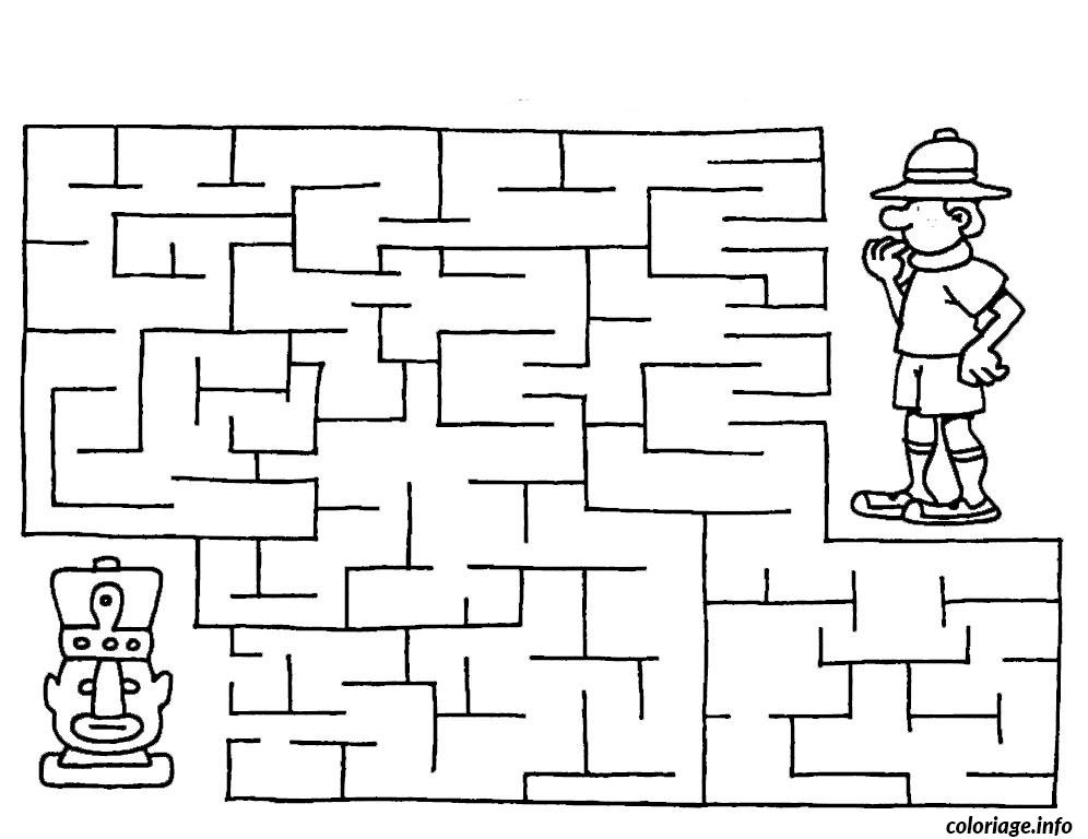 labyrinthe jeux 17 coloriage 1880