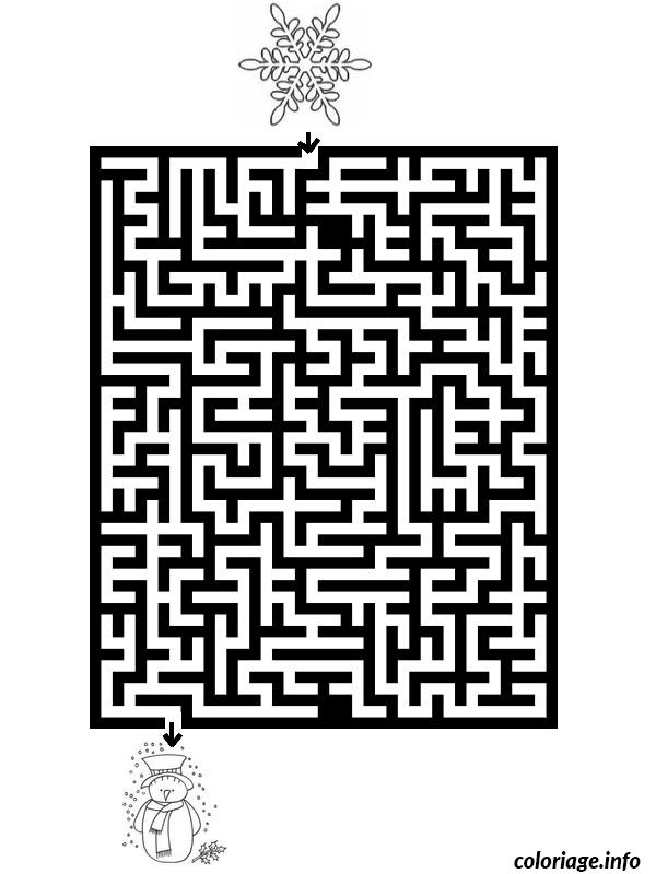 Dessin jeux labyrinthe noel 5 Coloriage Gratuit à Imprimer