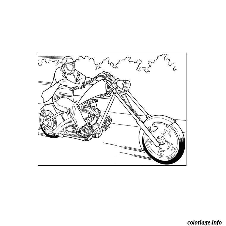 Dessin moto harley davidson Coloriage Gratuit à Imprimer