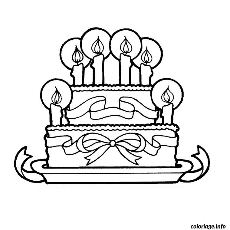 Coloriage A Imprimer Gateau D Anniversaire
