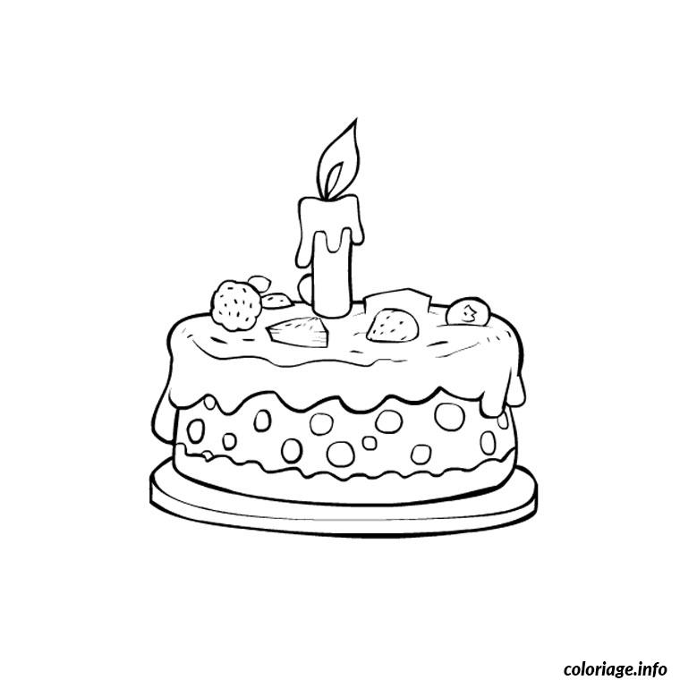 Coloriage A Imprimer Gateau Anniversaire