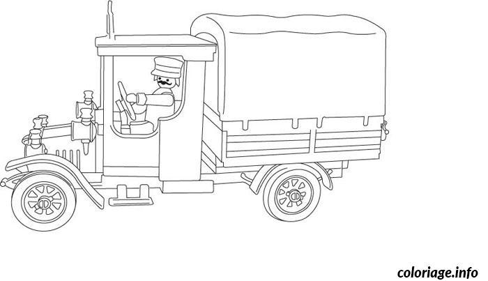 Dessin playmobil camion Coloriage Gratuit à Imprimer