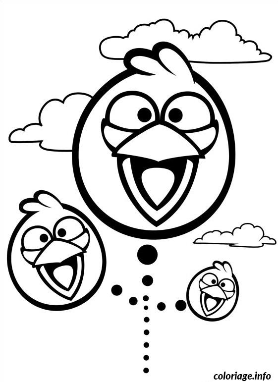 Coloriage Angry Birds Souriant Et Joyeux Dessin à Imprimer