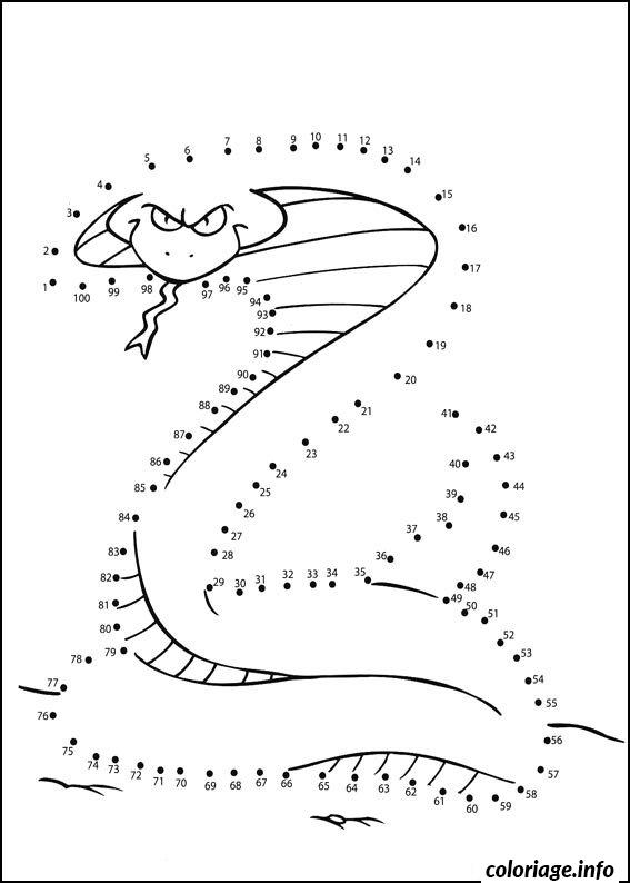 point a relier maternelle serpent coloriage 2627