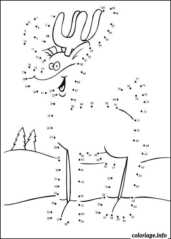 Coloriage Point A Relier Facile Noel JeColorie