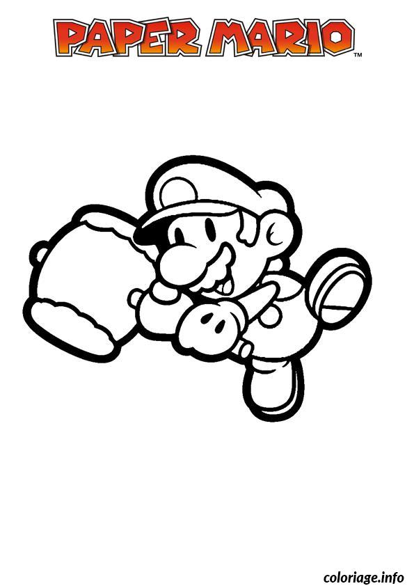 Dessin mario paper millenaire 11 Coloriage Gratuit à Imprimer