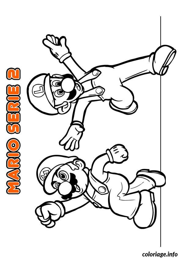 Coloriage Mario Et Luigi Bros Nintendo 4 Dessin à Imprimer