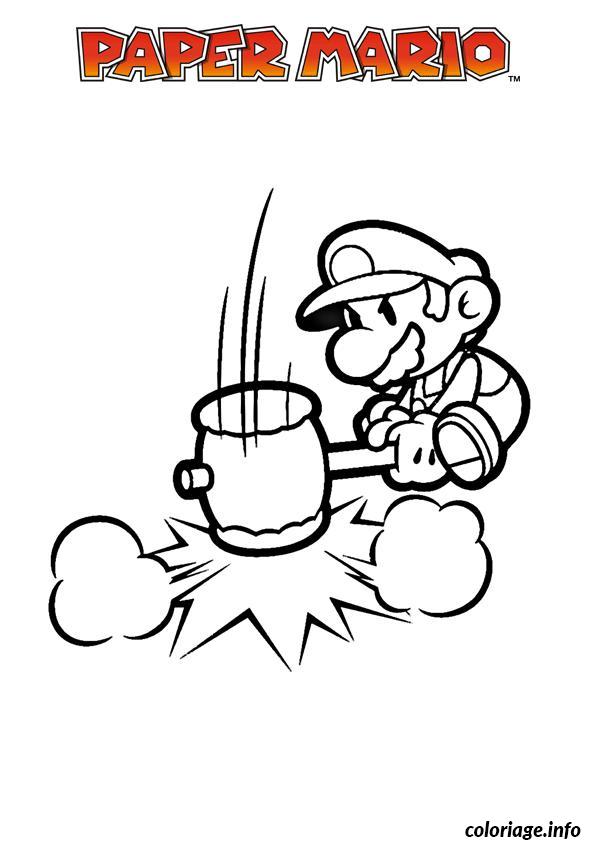 Dessin mario paper millenaire 17 Coloriage Gratuit à Imprimer