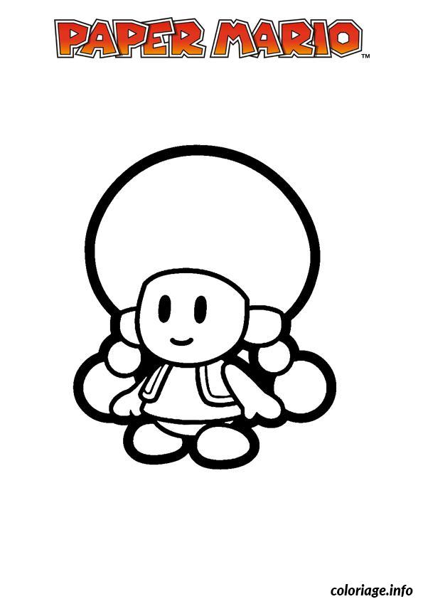 Coloriage mario paper millenaire 6 - JeColorie.com